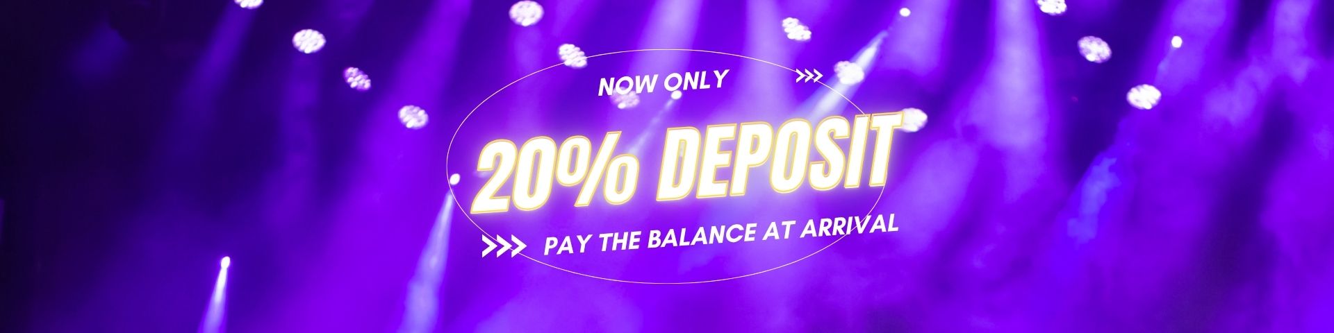 20% deposit banner